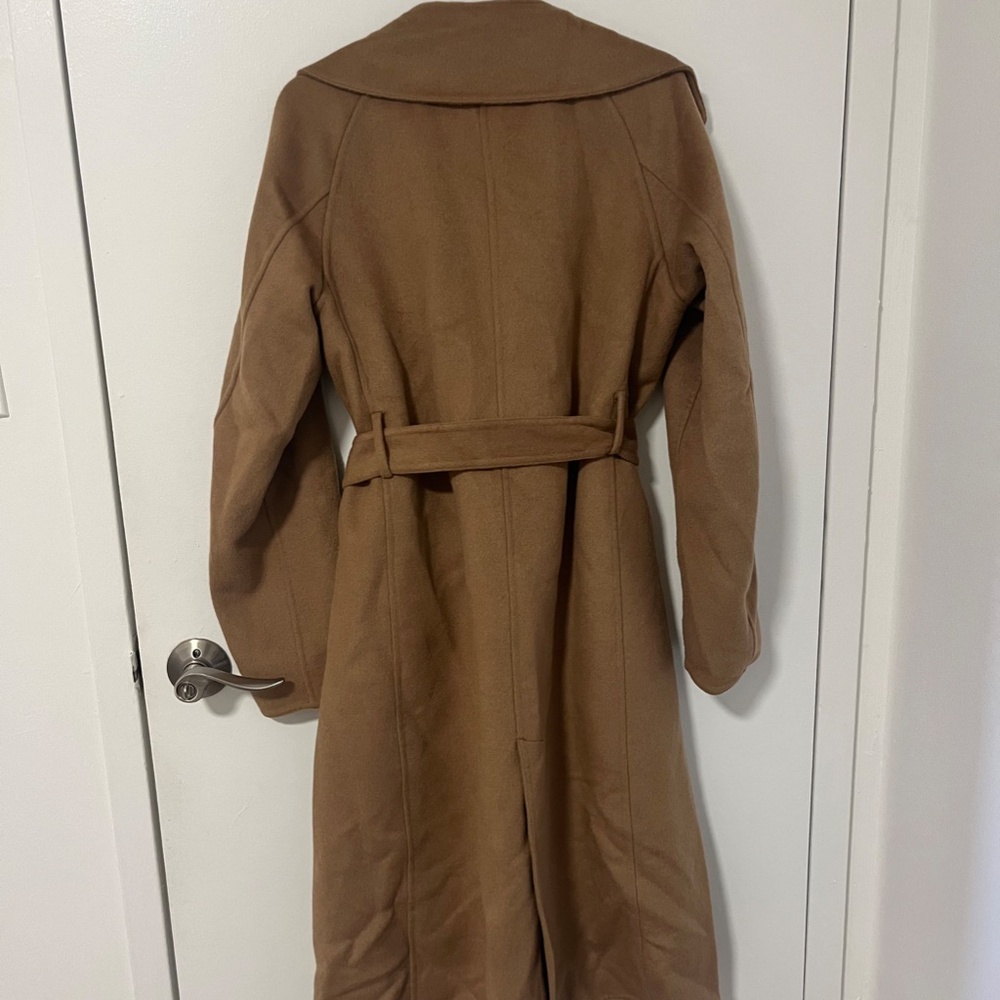 Uniqlo Camel Belted Long Coat | Size XS - Picture 2 of 2